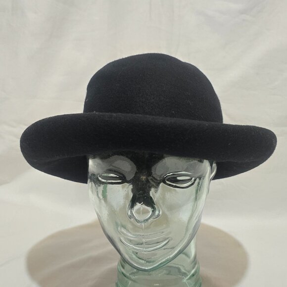 Laura Ashley Made in Great Britain Wool Bowler Hat - Black - M/L* main image 6